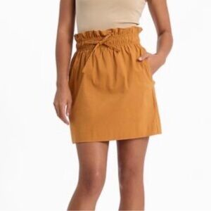 Express Mustard Mini Paperbag Skirt